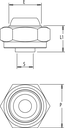 RACCORD 2P CAL15 JSC CU18 8234503 NF540 (NF RAC-GAZ) RAC202
