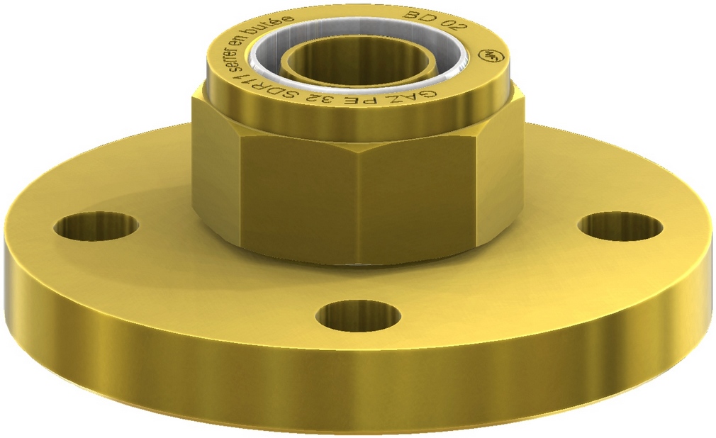 RACCORD POUR PE 32 ET A BRIDE LAITON DN 25 NF136 8236399