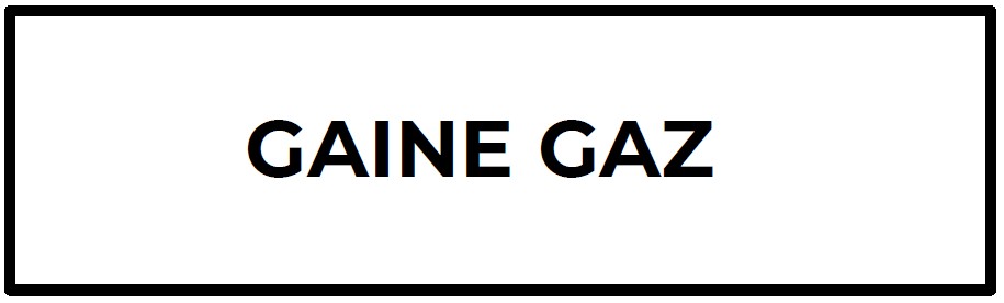 ETIQUETTE "GAINE GAZ" 100X50 LETTRAGE NOIR SUR FOND BLANC