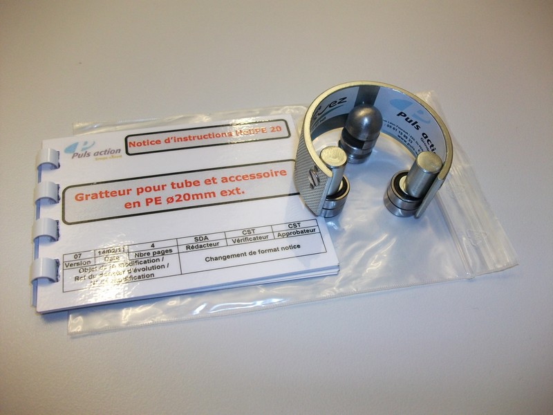 GRATTEUR TUBE PE40 HELIPE 40 AGREE GRDF