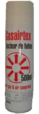 DETECTEUR DE FUITE AEROSOL 500ML GASAIRTEX EN14291 DVGW AE GRDF 3770351 SANS CFC §