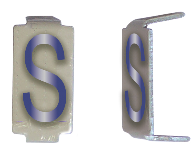 LOT 25 LETTRE 6X11 ALU IVOIRE/BLEU PRE-PLIEE S *