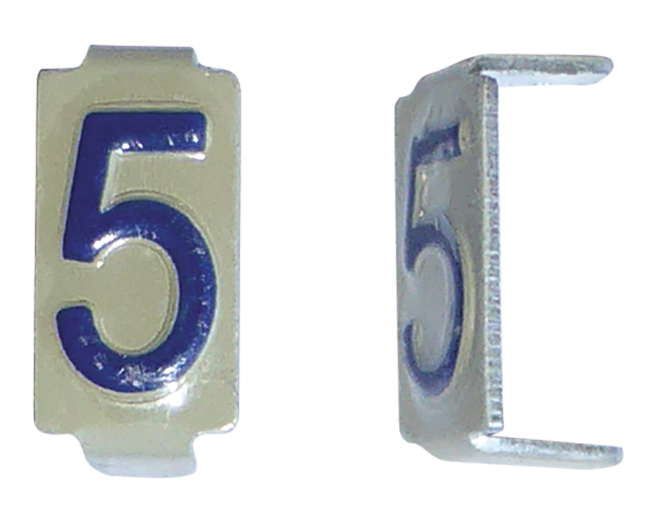 LOT 25 CHIFFRE 6X11 ALU IVOIRE/BLEU PRE-PLIE 5 *