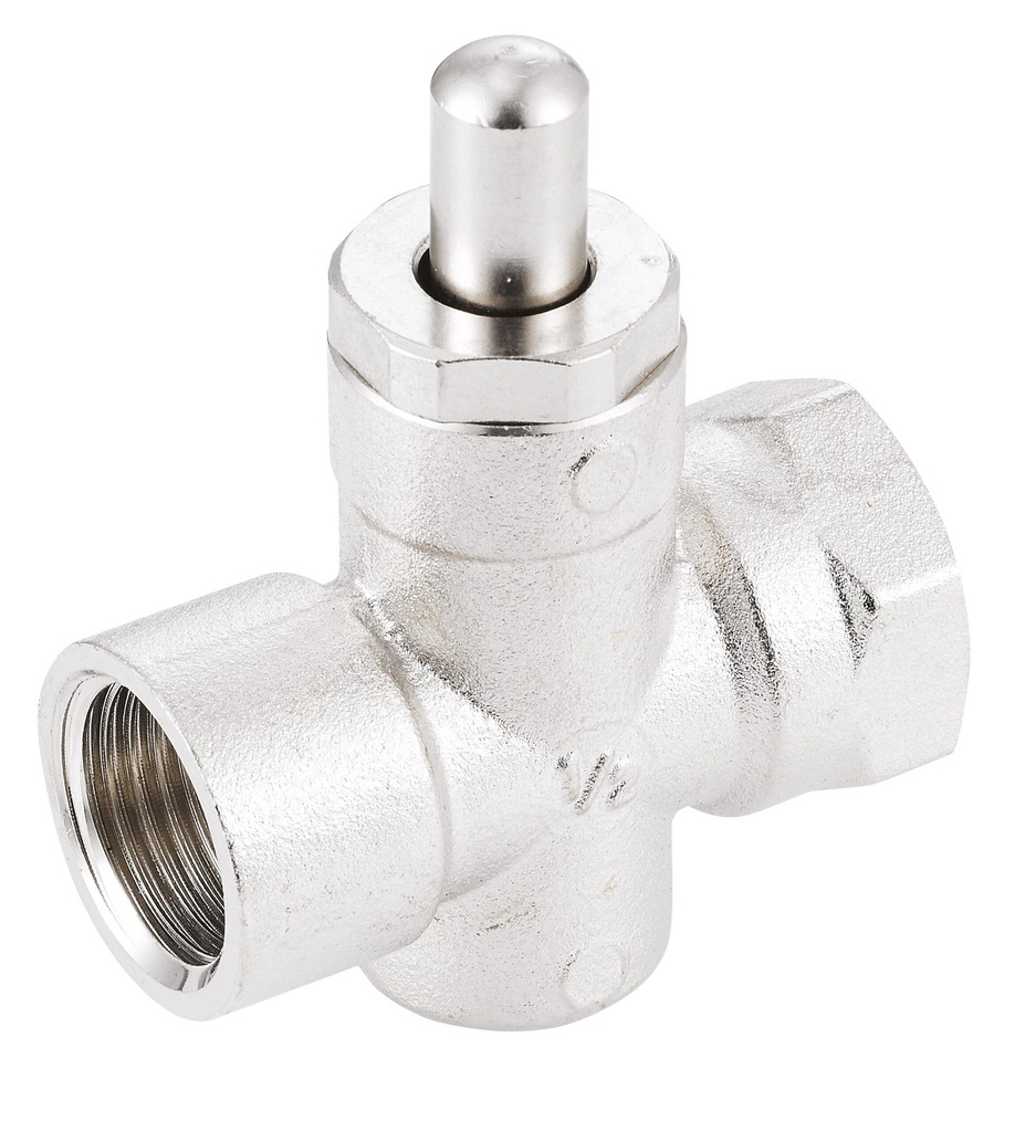 ROBINET POUSSOIR INOX 1/2"G F/F PN16 / GAZ 4 BAR POUR MANOMETRE ROB902