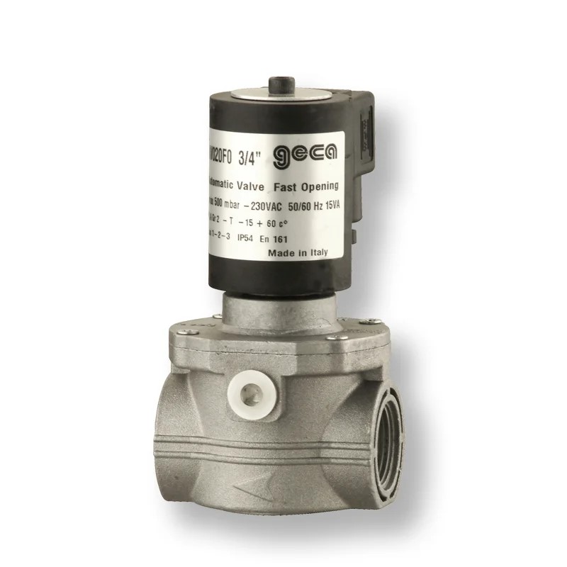 ELECTROVANNE AUTO N.F. 360 MBAR FF 1/2'' DN20 230VAC OUVERTURE RAPIDE ELV402
