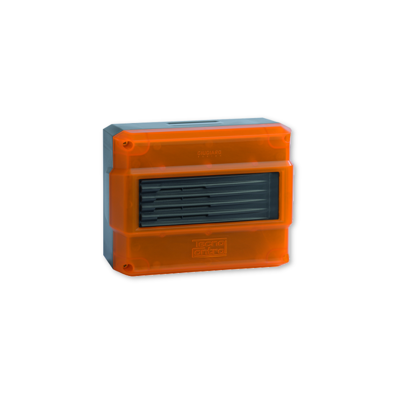 SIRENE + SIGNAL VISUEL ROUGE 115DB - 1M - IP43 160X115X80 - 230VAC + 12VCC §