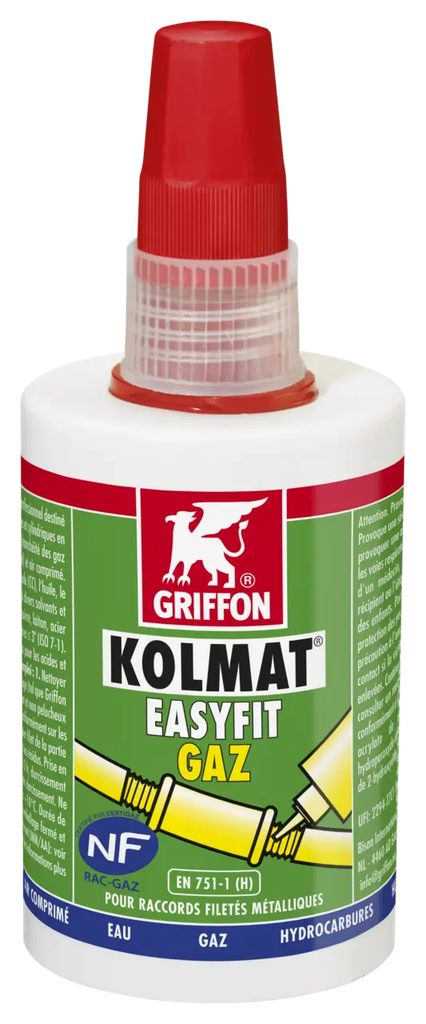 RESINE D'ETANCHEITE ANAEROBIE KOLMAT EASYFIT GAZ FLACON 50ML EN751-1 NF540 §
