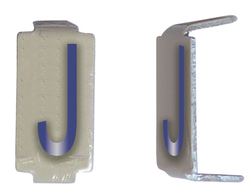 [MICCD031] LOT 25 LETTRE 6X11 ALU IVOIRE/BLEU PRE-PLIEE J *